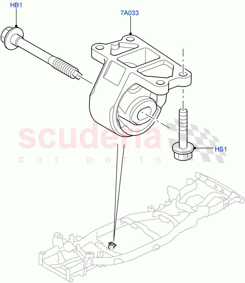 Transmission Mounting((V)FROMAA000001) of Land Rover Land Rover Discovery 4 (2010-2016) [5.0 OHC SGDI NA V8 Petrol]