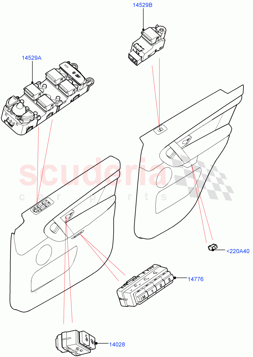 Switches (Door) (Changsu (China)) ((V) FROMKG446857) of Land Rover Land Rover Discovery Sport (2015+) [2.0 Turbo Petrol GTDI]
