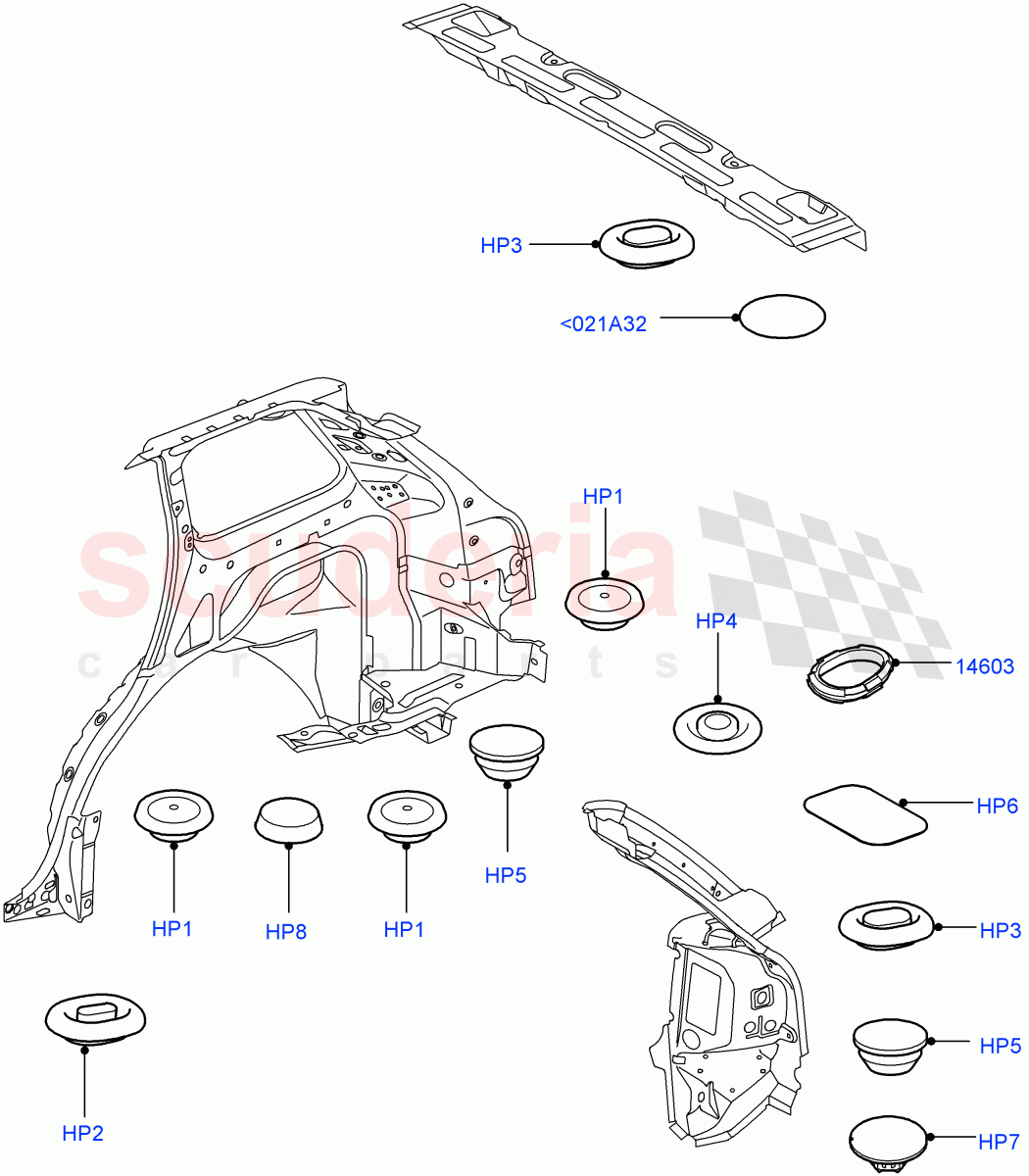 Plugs - Body(Rear)((V)FROMAA000001) of Land Rover Land Rover Range Rover Sport (2010-2013) [5.0 OHC SGDI NA V8 Petrol]