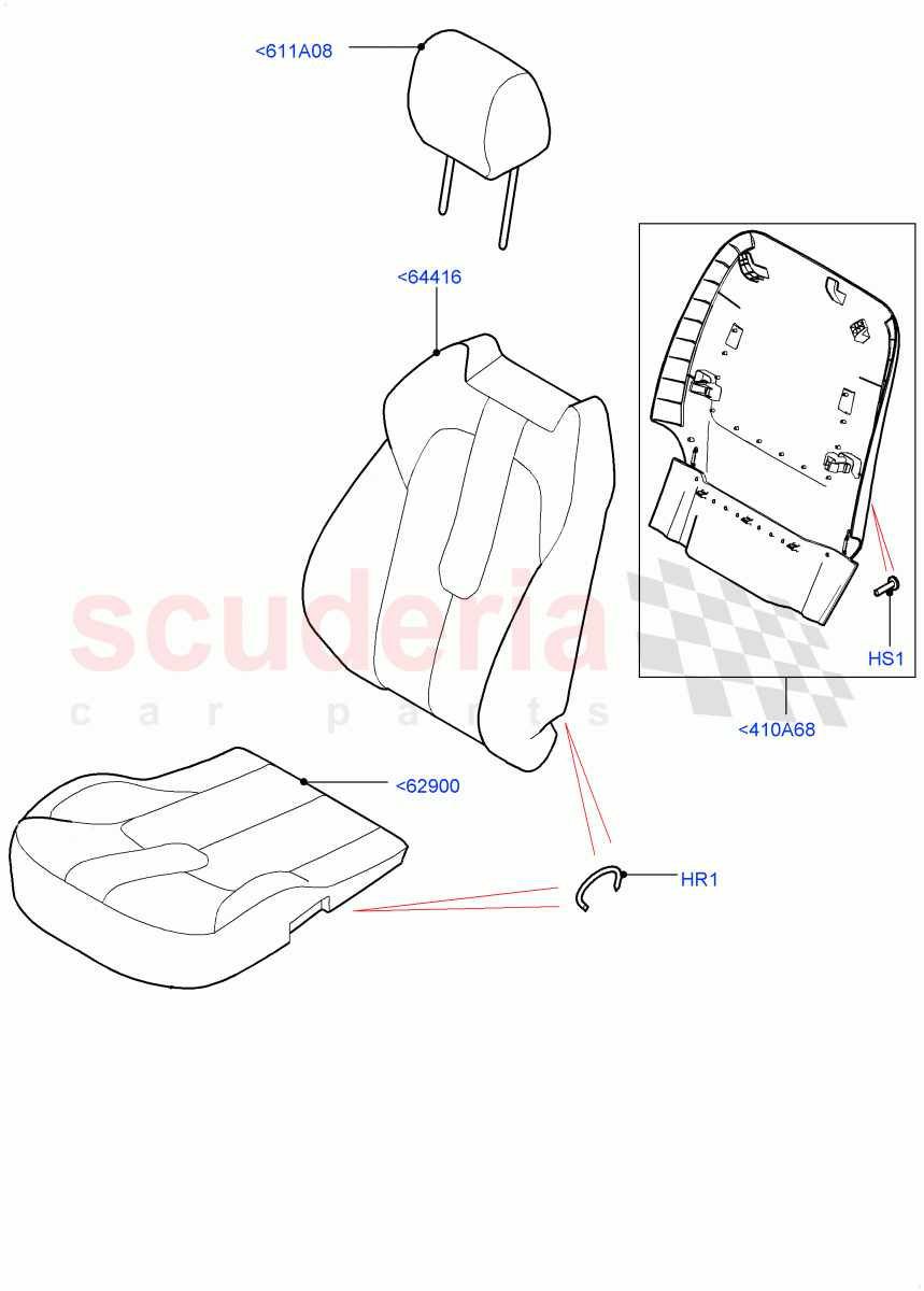 Front Seat Covers(Taurus Leather,Changsu (China),Seat - Standard)((V)FROMEG000001) of Land Rover Land Rover Range Rover Evoque (2012-2018) [2.0 Turbo Petrol AJ200P]