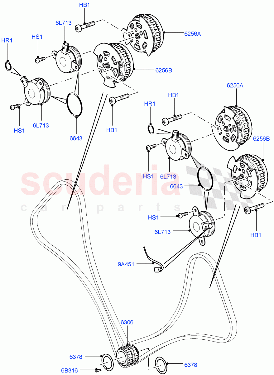 Timing Gear (Sprockets, Solenoids) (5.0L OHC SGDI NA V8 Petrol - AJ133) ((V) FROMAA000001) of Land Rover Land Rover Range Rover (2010-2012) [5.0 OHC SGDI NA V8 Petrol]