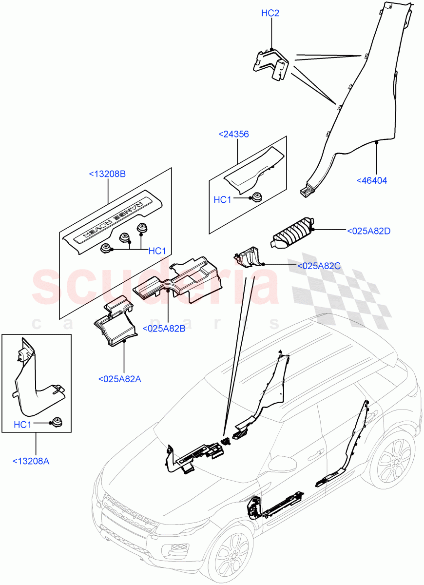 Side Trim(Sill)(5 Door,Itatiaia (Brazil))((V)FROMGT000001) of Land Rover Land Rover Range Rover Evoque (2012-2018) [2.2 Single Turbo Diesel]