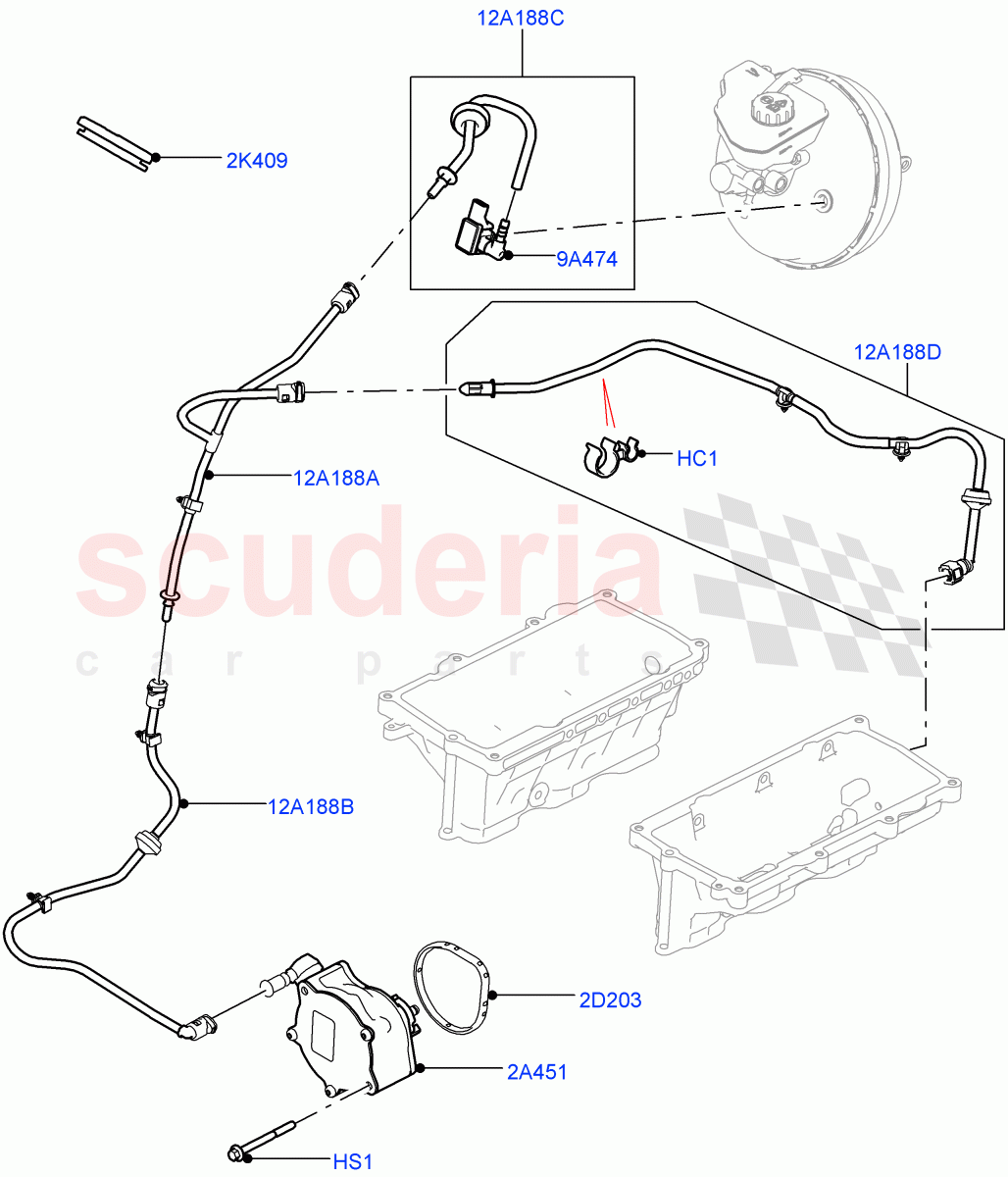 Vacuum Control And Air Injection(3.0L DOHC GDI SC V6 PETROL,RHD) of Land Rover Land Rover Range Rover Velar (2017+) [3.0 DOHC GDI SC V6 Petrol]