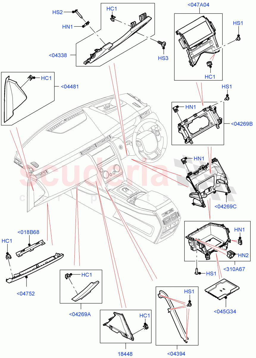 Instrument Panel(External, Lower)(Changsu (China))((V)FROMKG446857) of Land Rover Land Rover Discovery Sport (2015+) [2.2 Single Turbo Diesel]