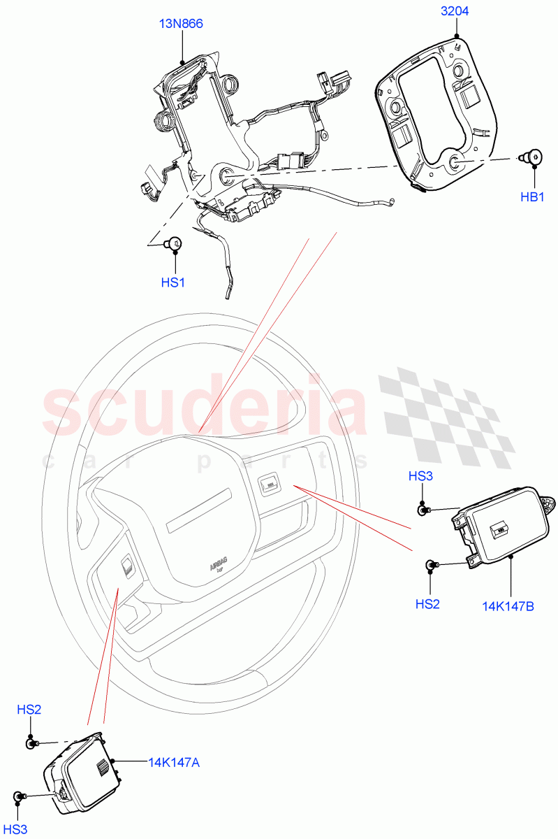 Switches(Steering Wheel) of Land Rover Land Rover Range Rover (2022+) [3.0 I6 Turbo Diesel AJ20D6]