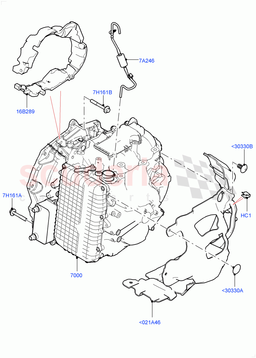 Auto Trans Assy & Speedometer Drive(2.0L AJ20D4 Diesel LF PTA,9 Speed Auto Trans 9HP50,Halewood (UK),2.0L AJ20D4 Diesel High PTA,2.0L AJ20D4 Diesel Mid PTA) of Land Rover Land Rover Range Rover Evoque (2019+) [1.5 I3 Turbo Petrol AJ20P3]