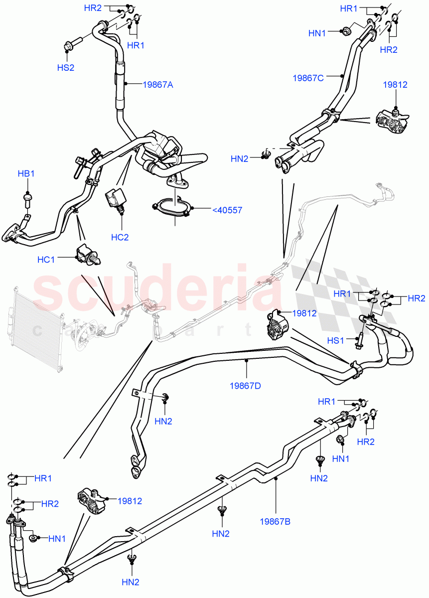 Air Conditioning Condensr/Compressr(Front / Rear)(With Air Conditioning - Front/Rear)((V)TOJA999999) of Land Rover Land Rover Range Rover Sport (2014+) [2.0 Turbo Petrol GTDI]