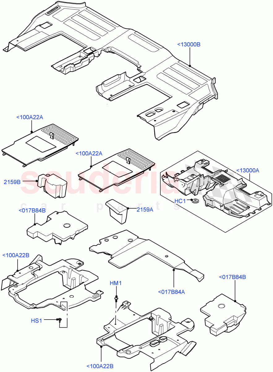 Floor Trim (Floor Carpets, Commercial) (Short Wheelbase, Version - Commercial) ((V) FROMM2000001) of Land Rover Land Rover Defender (2020+) [2.0 Turbo Petrol AJ200P]