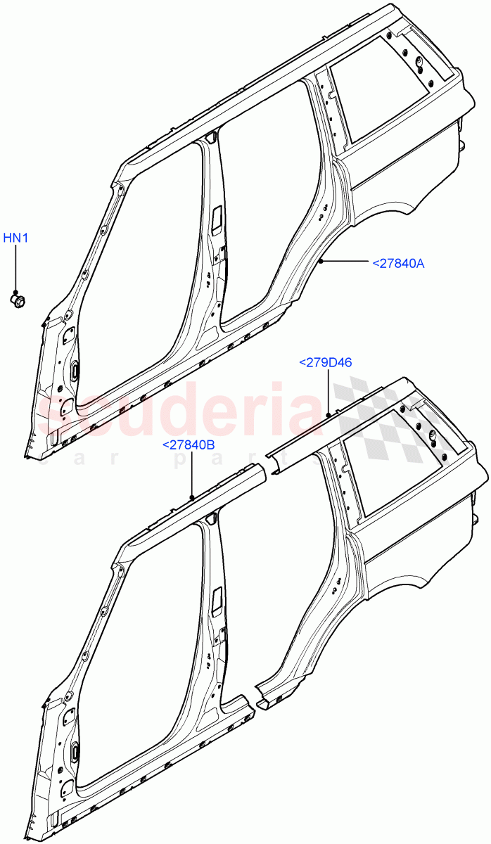 Side Panels - Outer(Less Armoured)((V)FROMAA000001) of Land Rover Land Rover Range Rover (2010-2012) [3.6 V8 32V DOHC EFI Diesel]