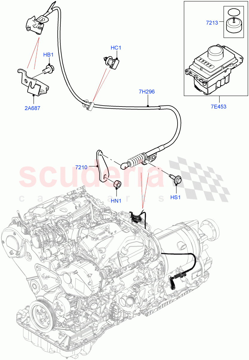 Gear Change-Automatic Transmission (3.0 V6 D Gen2 Twin Turbo, 8 Speed Auto Trans ZF 8HP70 4WD) of Land Rover Land Rover Range Rover Velar (2017+) [3.0 DOHC GDI SC V6 Petrol]