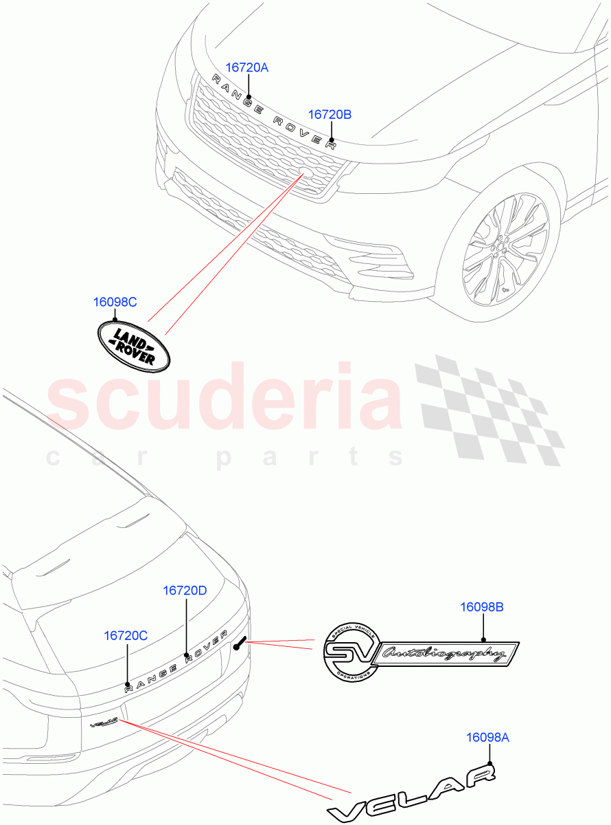 Name Plates(5.0L P AJ133 DOHC CDA S/C Enhanced,Limited Package)((V)FROMKA000001) of Land Rover Land Rover Range Rover Velar (2017+) [3.0 I6 Turbo Diesel AJ20D6]