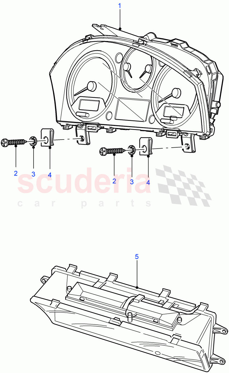 Instrument Cluster ((V) FROM7A000001) of Land Rover Land Rover Defender (2007-2016)