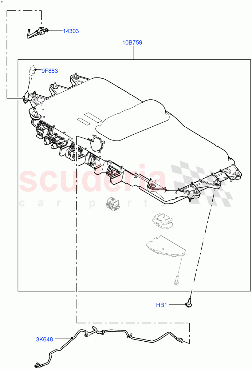 Hybrid Electrical Modules(Traction Battery)(Electric Engine Battery-PHEV)((V)FROMLH000001) of Land Rover Land Rover Discovery Sport (2015+) [2.0 Turbo Diesel]