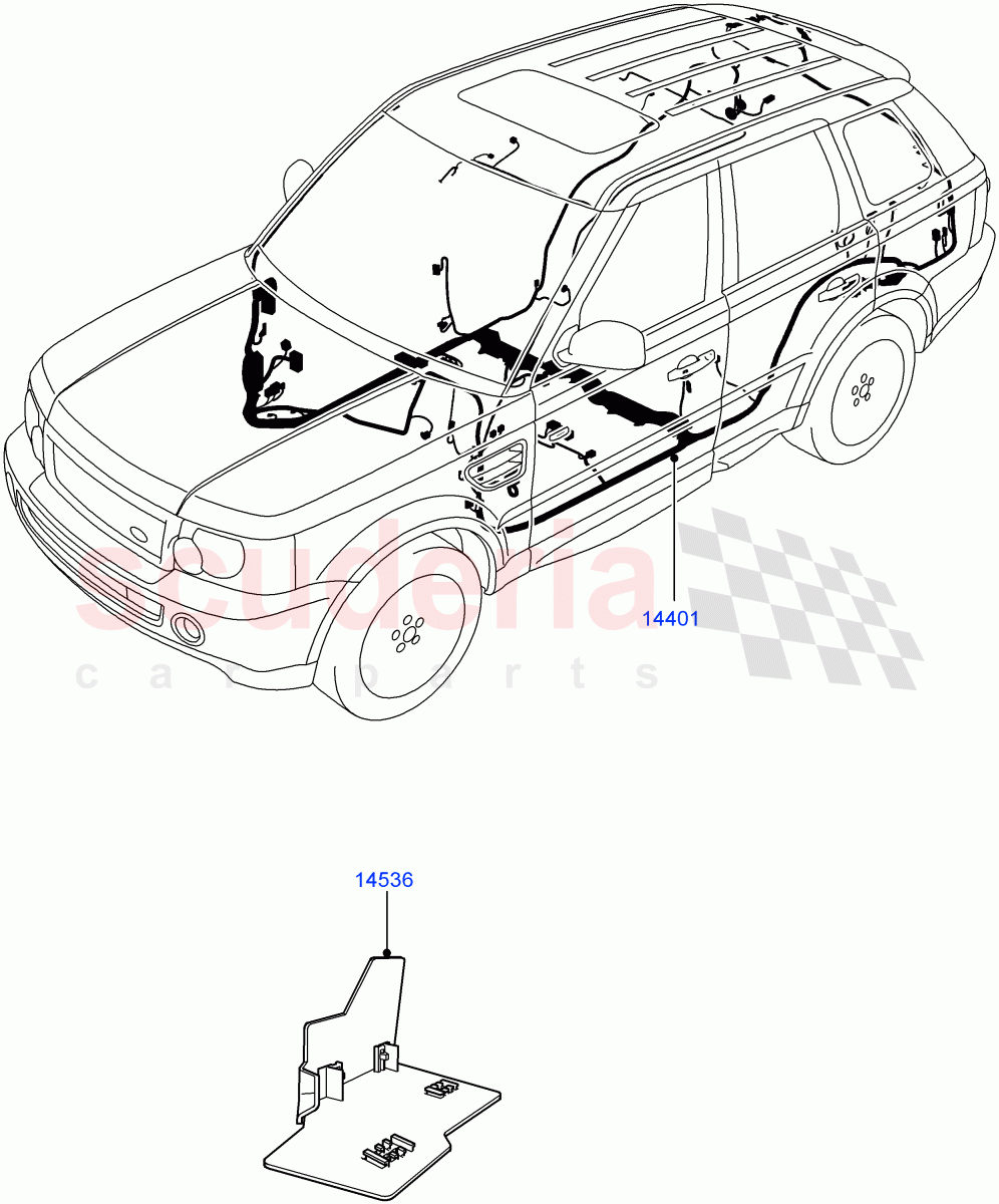 Electrical Wiring - Engine And Dash(Main Harness)((V)TO8A999999) of Land Rover Land Rover Range Rover Sport (2005-2009) [3.6 V8 32V DOHC EFI Diesel]