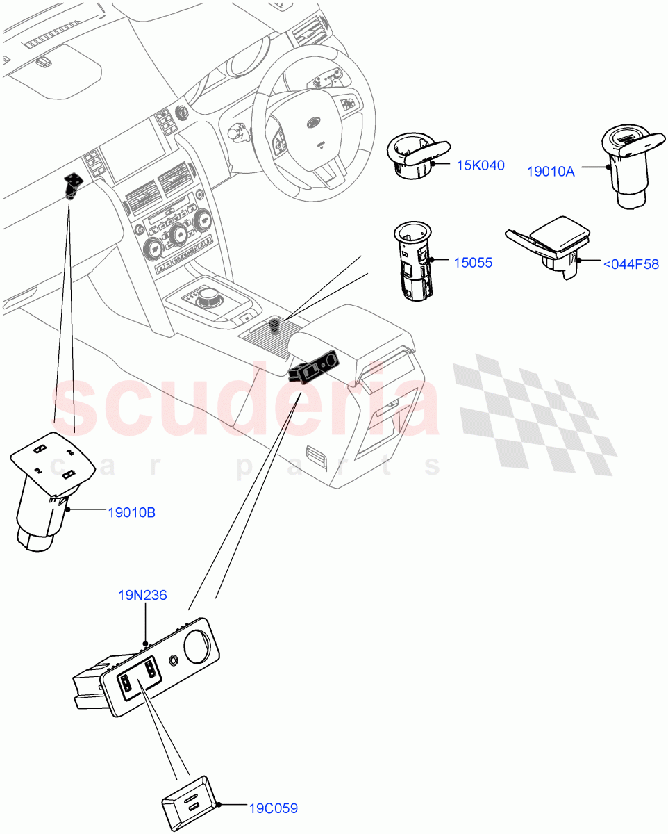 Instrument Panel Related Parts (Itatiaia (Brazil)) ((V) FROMGT000001) of Land Rover Land Rover Discovery Sport (2015+) [1.5 I3 Turbo Petrol AJ20P3]