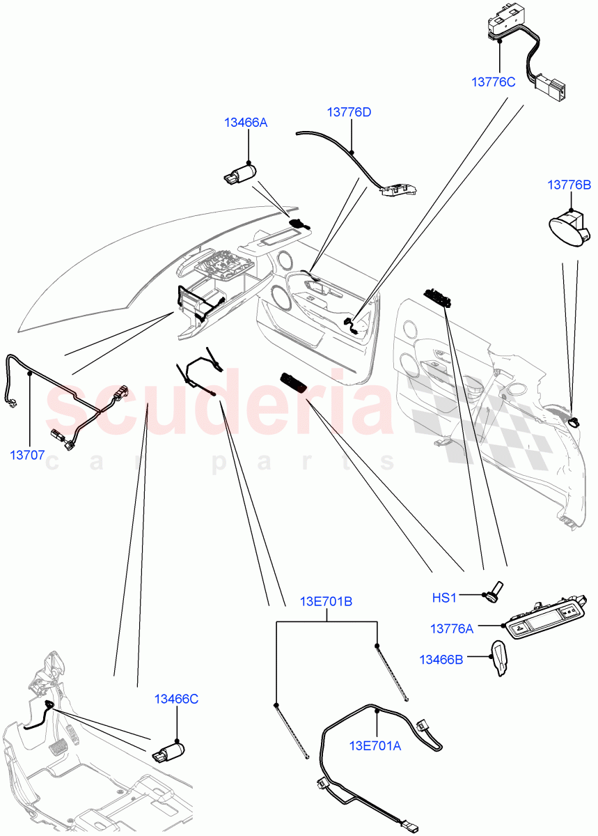 Interior Lamps(Changsu (China))((V)FROMEG000001) of Land Rover Land Rover Range Rover Evoque (2012-2018) [2.0 Turbo Petrol GTDI]