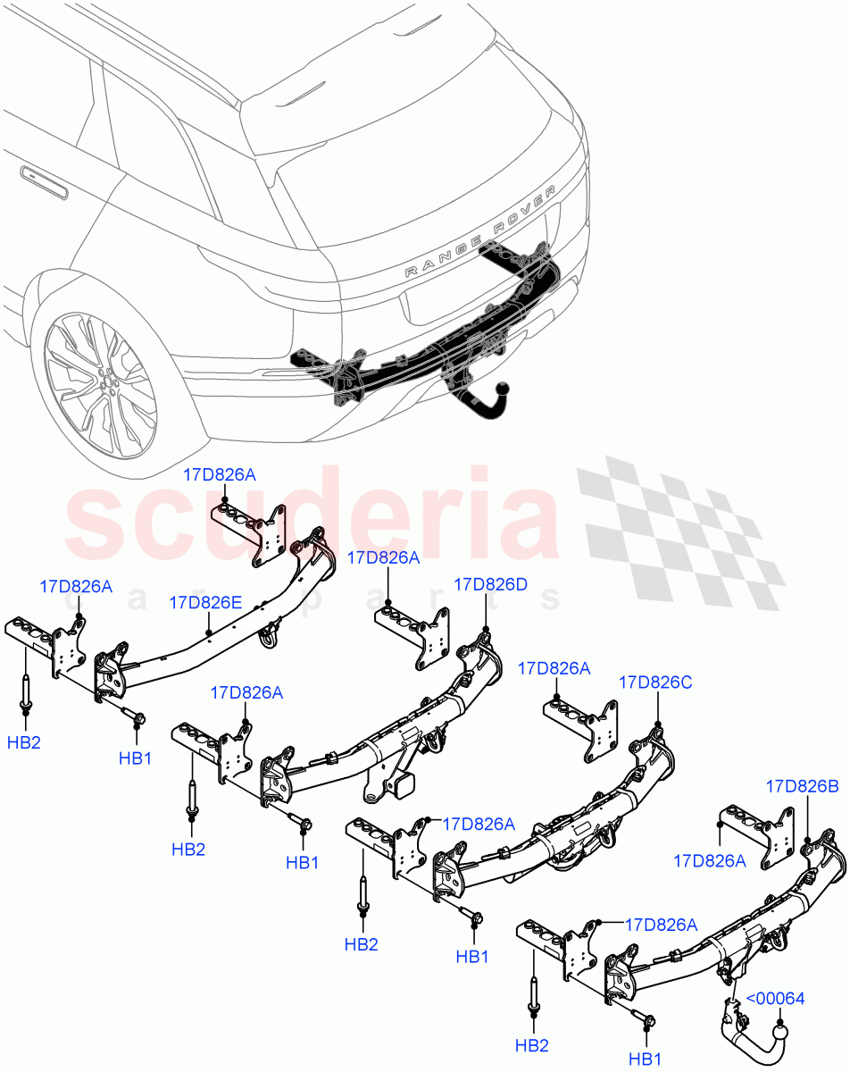 Tow Bar of Land Rover Land Rover Range Rover Velar (2017+) [3.0 I6 Turbo Petrol AJ20P6]