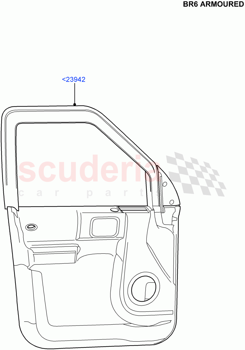 Front Door Trim Panels(With B6 Level Armouring)((V)FROMAA000001) of Land Rover Land Rover Discovery 4 (2010-2016) [5.0 OHC SGDI NA V8 Petrol]