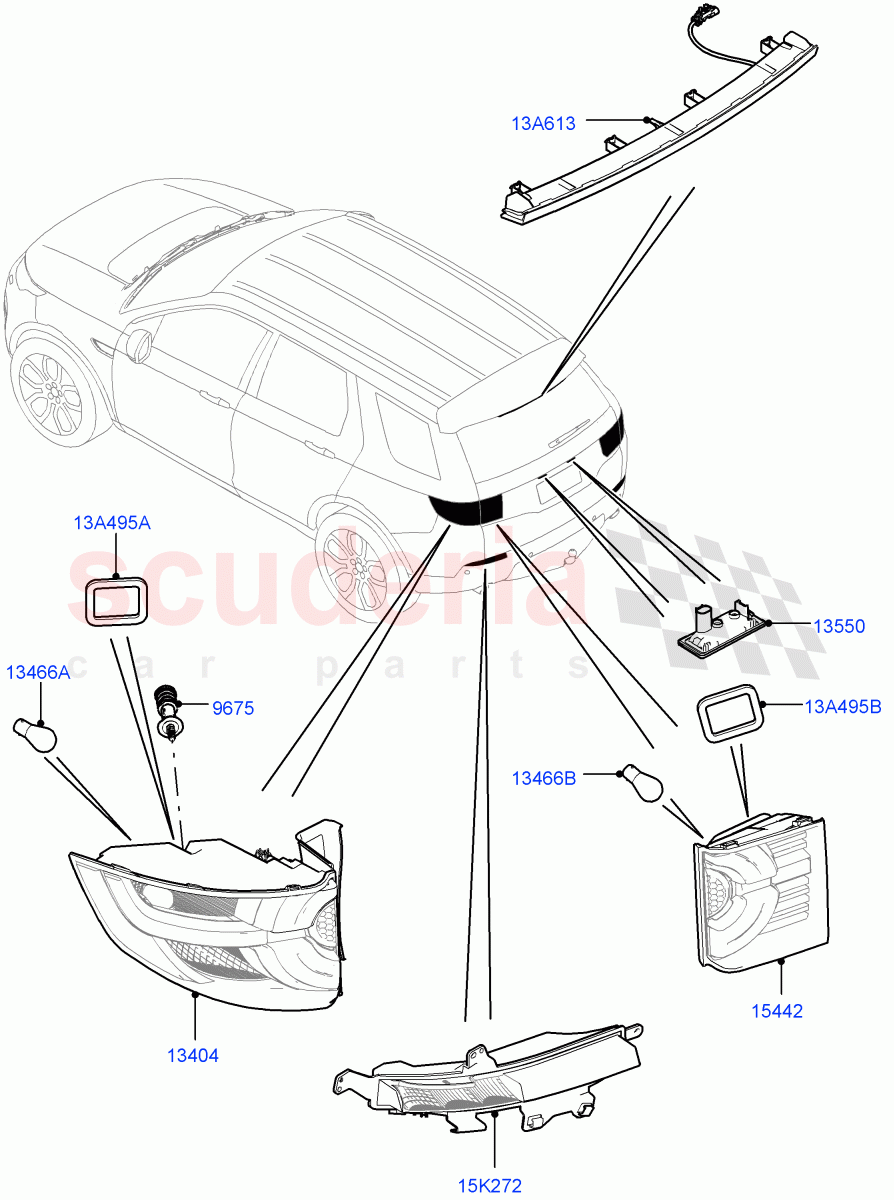 Rear Lamps(Halewood (UK)) of Land Rover Land Rover Discovery Sport (2015+) [2.2 Single Turbo Diesel]