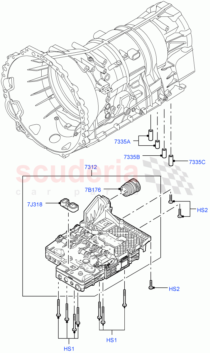 Valve Body - Main Control & Servo's(Cologne V6 4.0 EFI (SOHC),6 Speed Auto ZF 6HP26 Steptronic,Lion Diesel 2.7 V6 (140KW),3.6L V8 32V DOHC EFi Diesel Lion)((V)FROMAA000001) of Land Rover Land Rover Discovery 4 (2010-2016) [4.0 Petrol V6]