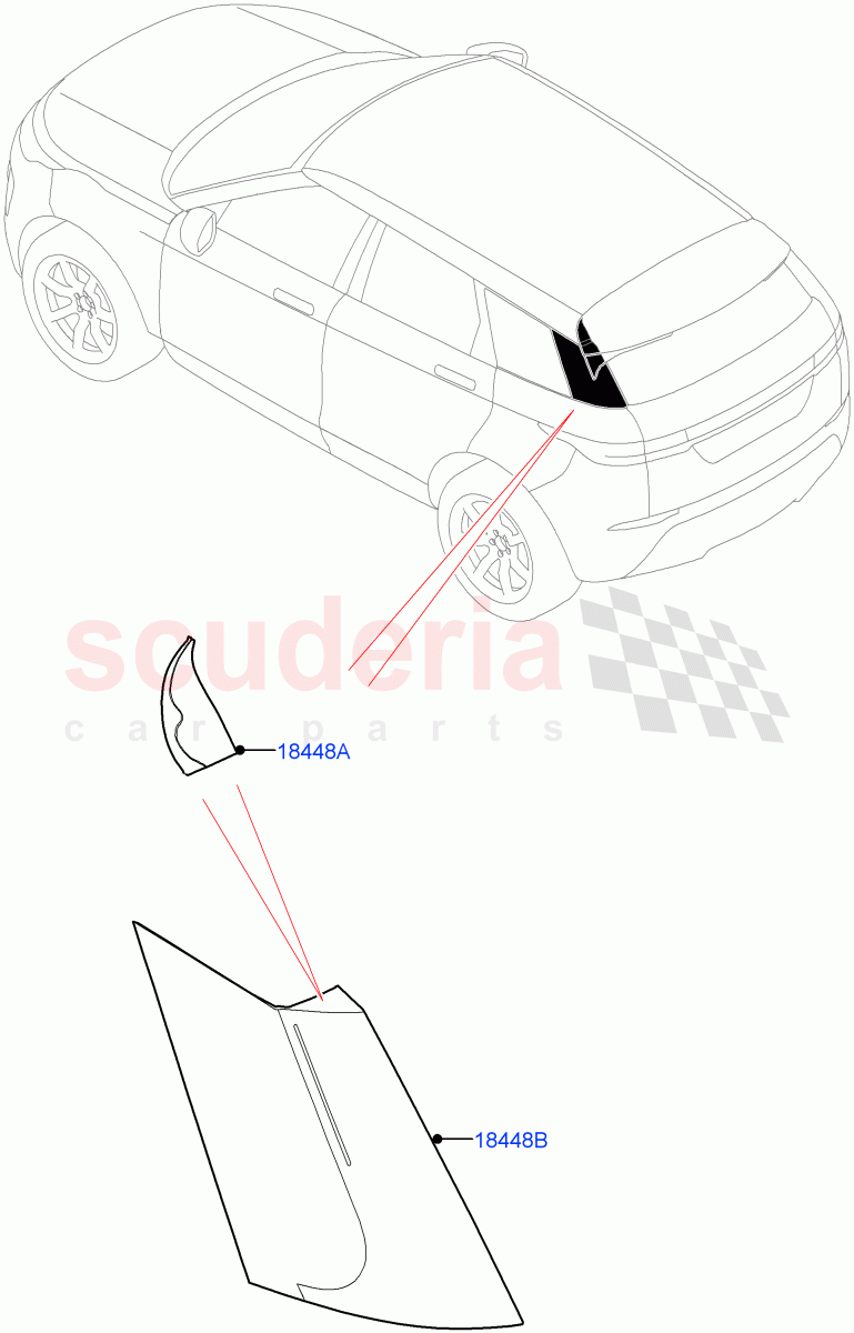 Luggage Compartment Door(Finisher)(Changsu (China)) of Land Rover Land Rover Range Rover Evoque (2019+) [1.5 I3 Turbo Petrol AJ20P3]