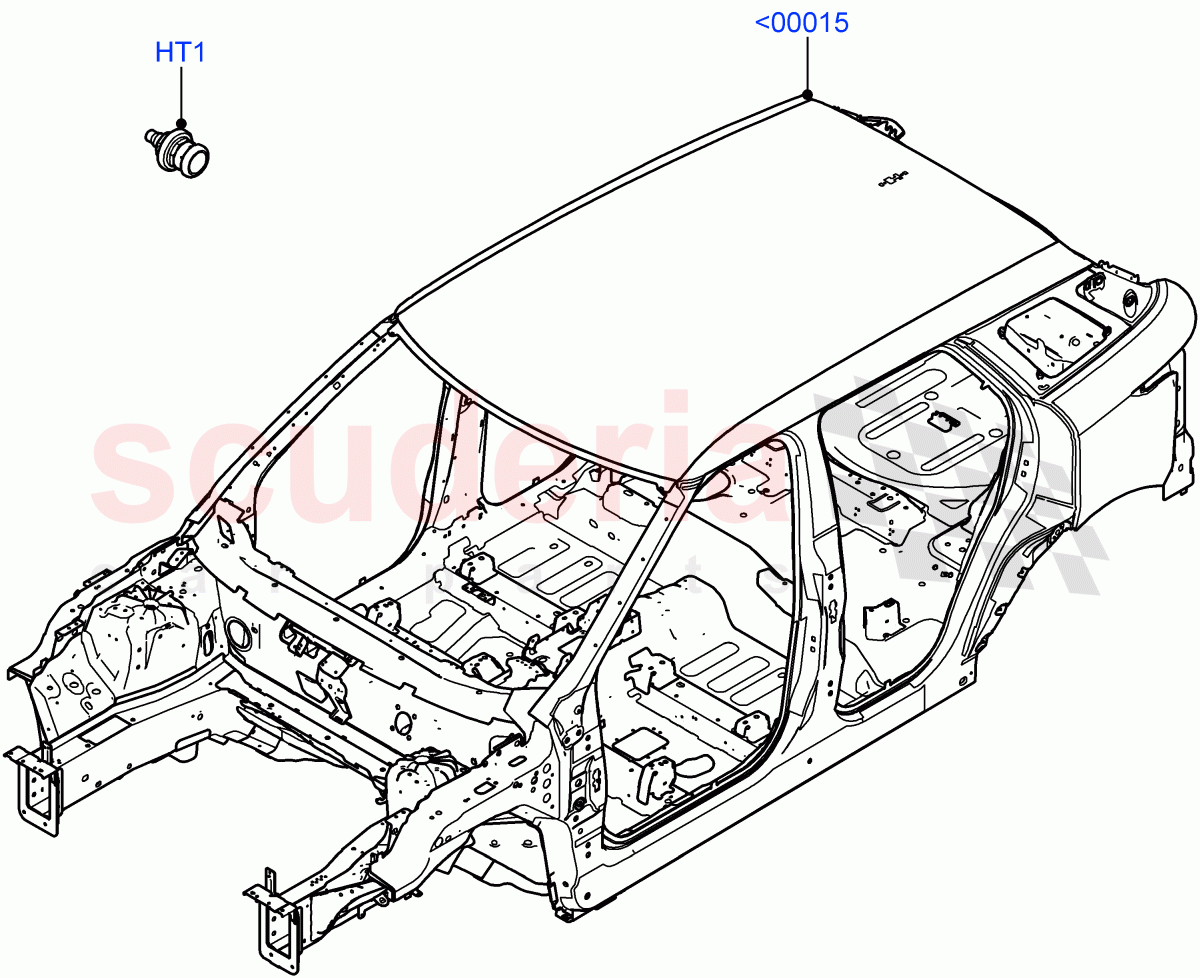 Bodyshell(Changsu (China)) of Land Rover Land Rover Range Rover Evoque (2019+) [1.5 I3 Turbo Petrol AJ20P3]