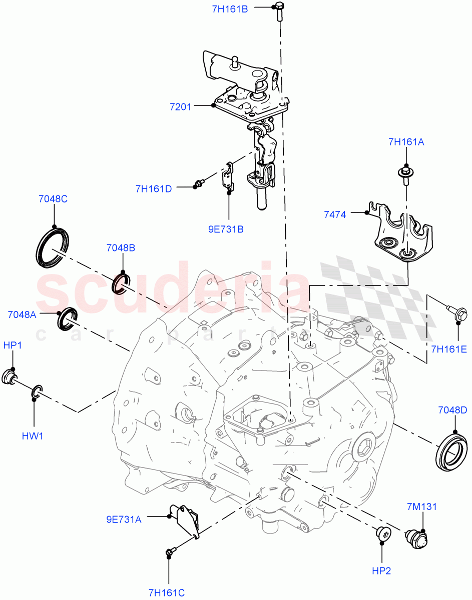 Manual Transmission External Cmpnts (6 Speed Manual Trans BG6, Itatiaia (Brazil)) of Land Rover Land Rover Range Rover Evoque (2019+) [2.0 Turbo Diesel]