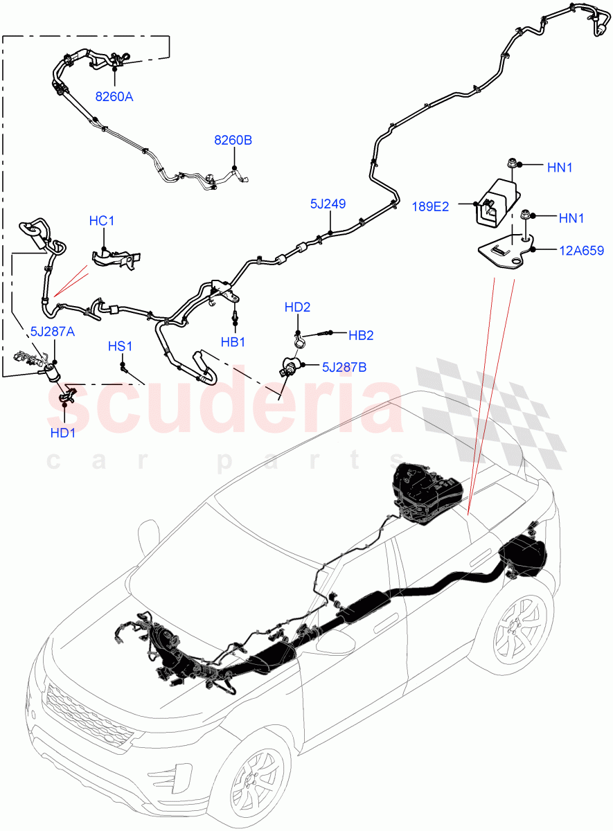 Exhaust Fluid Injection System (Injector and Control Unit) (2.0L AJ21D4 Diesel Mid, Halewood (UK), With Diesel Exh Fluid Emission Tank) ((V) FROMMH000001) of Land Rover Land Rover Range Rover Evoque (2019+) [2.0 Turbo Diesel AJ21D4]