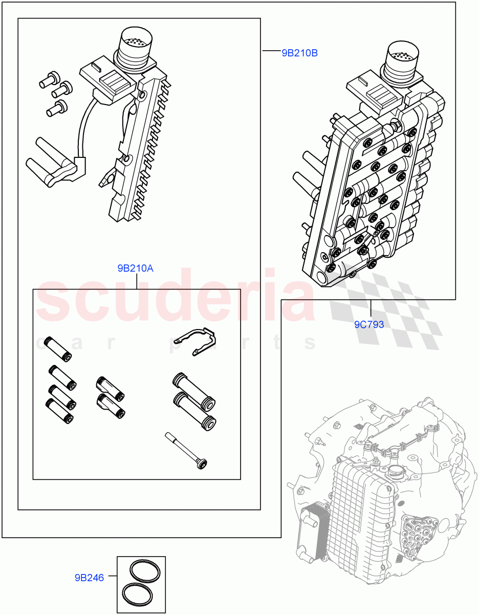 Valve Body - Main Control & Servo's(Hydraulic Control Unit Kit)(9 Speed Auto AWD,Halewood (UK))((V)FROMEH000001) of Land Rover Land Rover Range Rover Evoque (2012-2018) [2.0 Turbo Diesel]