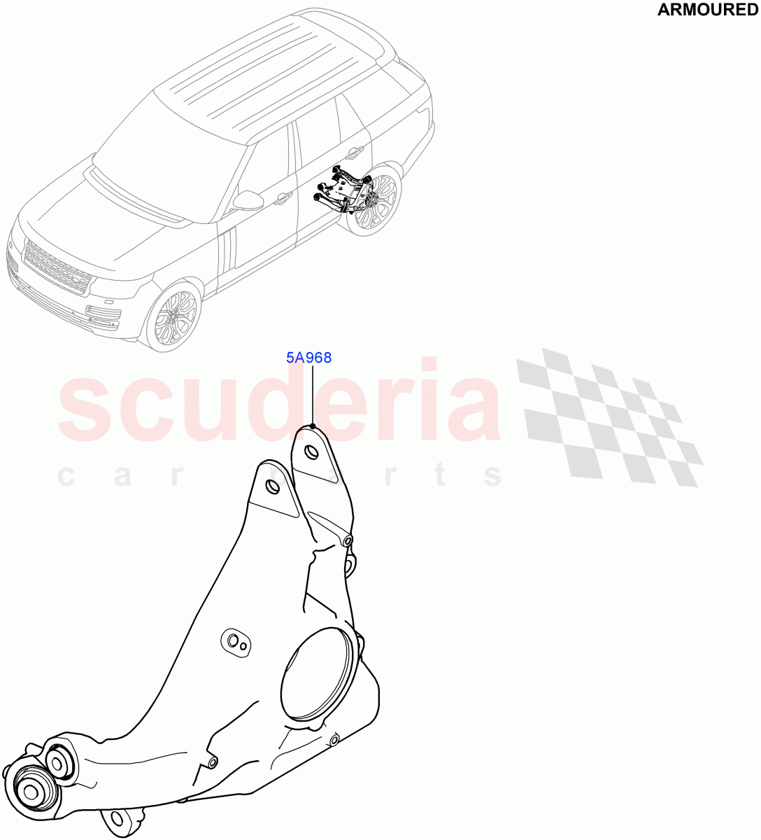 Rear Knuckle And Hub(Armoured)((V)FROMEA000001) of Land Rover Land Rover Range Rover (2012-2021) [5.0 OHC SGDI NA V8 Petrol]