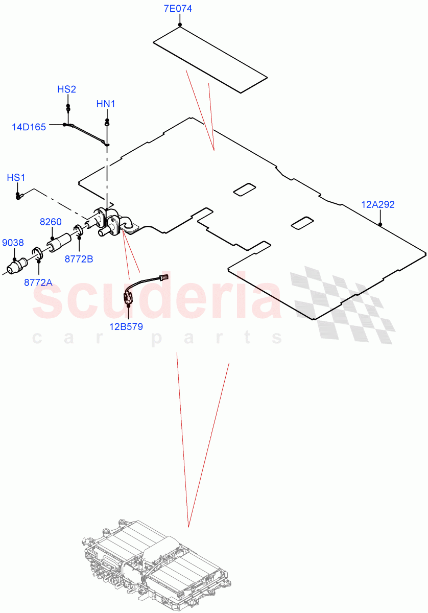 Hybrid Electrical Modules(Internal Cooling System, Traction Battery)(Changsu (China),Electric Engine Battery-PHEV)((V)FROMKG446857) of Land Rover Land Rover Discovery Sport (2015+) [2.0 Turbo Diesel]