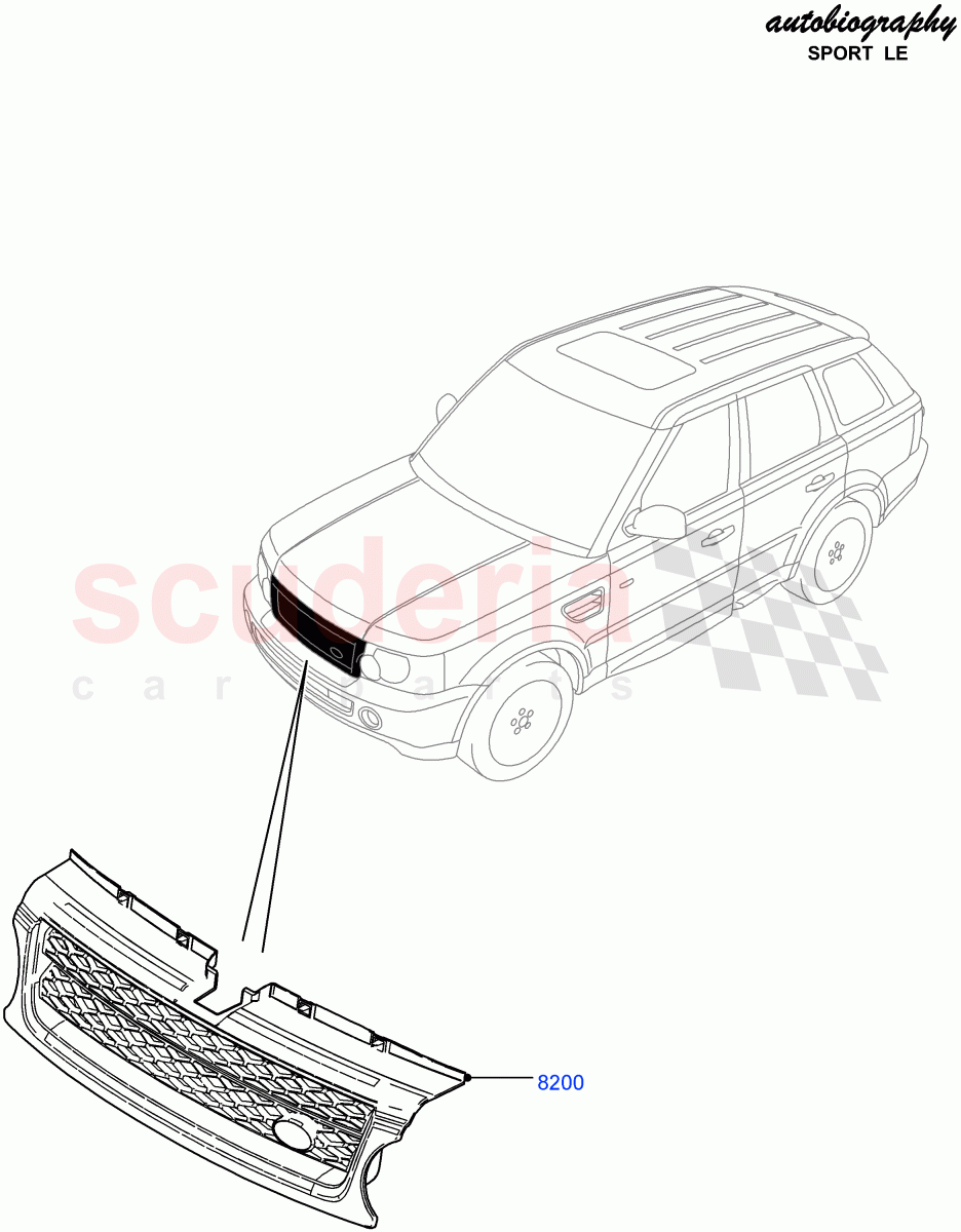 Radiator Grille And Front Bumper(Autobiography Sport LE)((V)FROMCA000001) of Land Rover Land Rover Range Rover Sport (2010-2013) [3.6 V8 32V DOHC EFI Diesel]