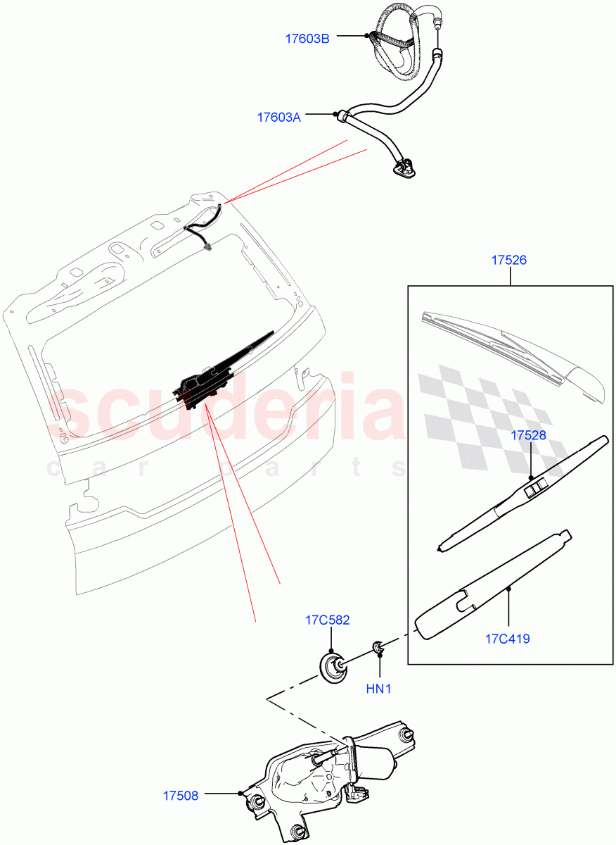 Rear Window Wiper And Washer(Itatiaia (Brazil))((V)FROMGT000001) of Land Rover Land Rover Discovery Sport (2015+) [2.0 Turbo Petrol GTDI]