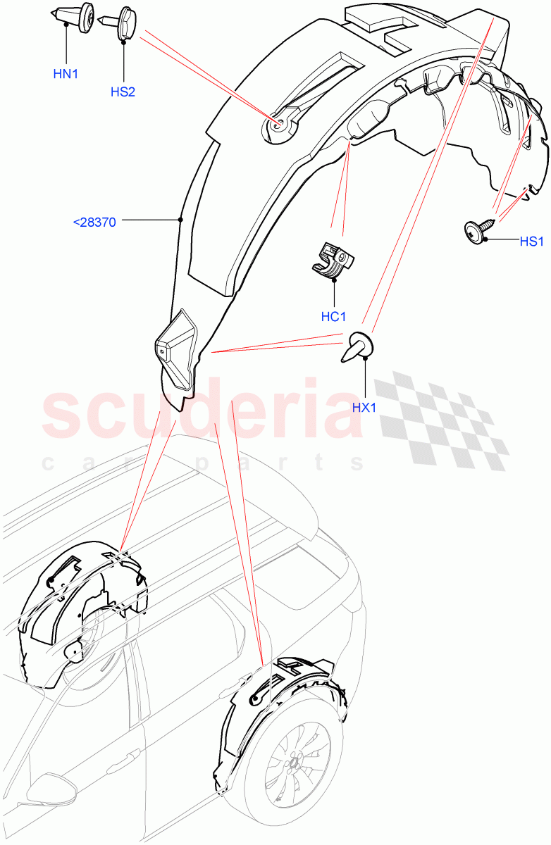 Side Panels - Inner(Wheelhouse)(Halewood (UK)) of Land Rover Land Rover Discovery Sport (2015+) [2.2 Single Turbo Diesel]