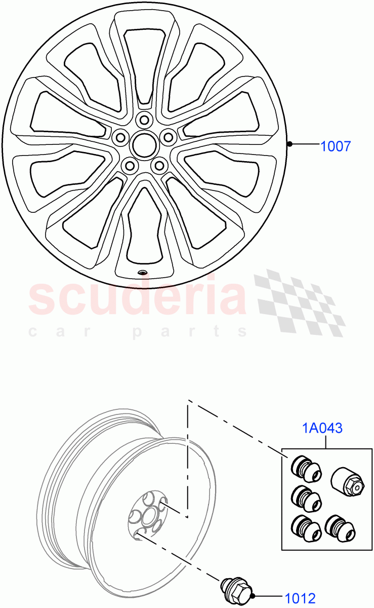 Accessory Wheels of Land Rover Land Rover Range Rover Velar (2017+) [3.0 I6 Turbo Diesel AJ20D6]