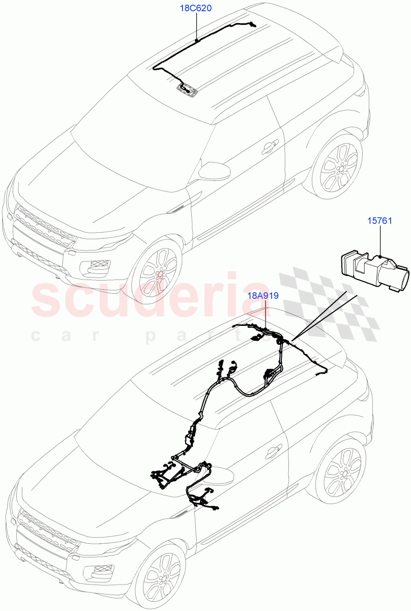 Electrical Wiring - Body And Rear(Audio/Navigation/Entertainment)(Changsu (China))((V)FROMEG000001) of Land Rover Land Rover Range Rover Evoque (2012-2018) [2.2 Single Turbo Diesel]