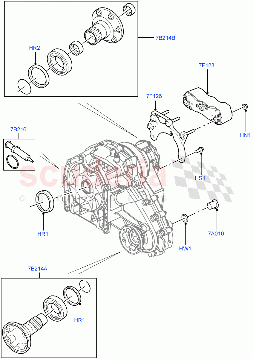 Transfer Drive Components(8 Speed Auto Trans ZF 8HP45,With 1 Speed Transfer Case,8 Speed Auto Trans ZF 8HP70 4WD)((V)TOGA999999) of Land Rover Land Rover Range Rover Sport (2014+) [3.0 DOHC GDI SC V6 Petrol]