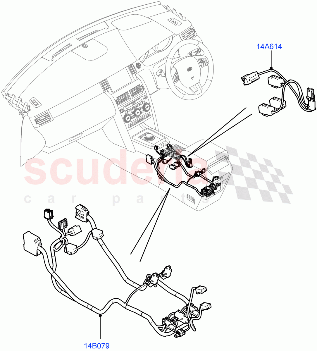 Electrical Wiring - Engine And Dash(Console)(Halewood (UK))((V)TOKH999999) of Land Rover Land Rover Discovery Sport (2015+) [2.0 Turbo Diesel]