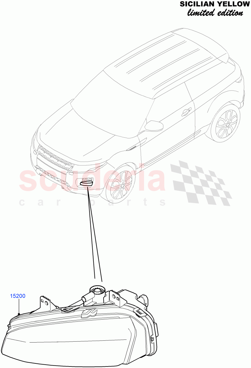 Front Fog Lamps(Sicilian Yellow Limited Edition,Halewood (UK))((V)FROMDH000001) of Land Rover Land Rover Range Rover Evoque (2012-2018) [2.0 Turbo Petrol AJ200P]