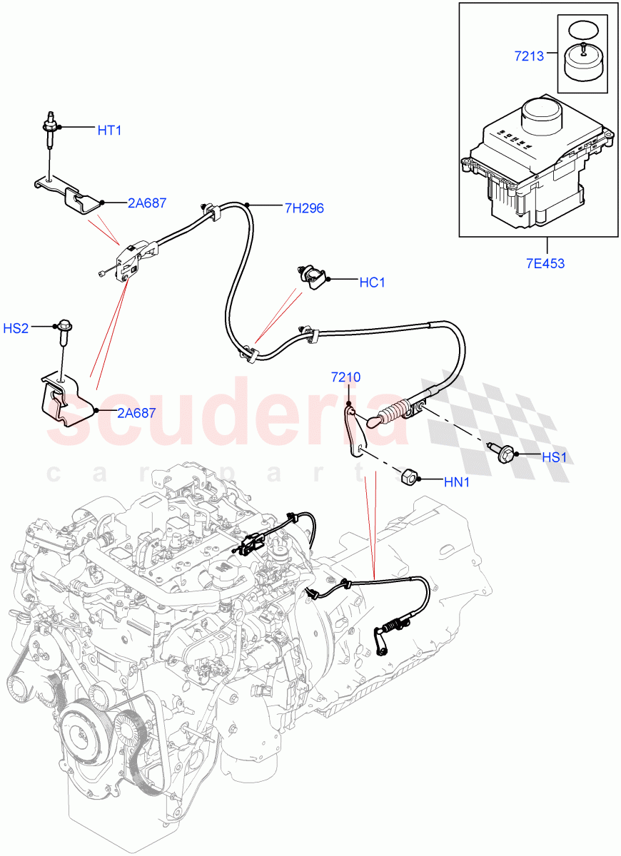 Gear Change-Automatic Transmission (2.0L I4 DSL MID DOHC AJ200, 8 Speed Auto Trans ZF 8HP45, 2.0L I4 Mid DOHC AJ200 Petrol, 2.0L I4 High DOHC AJ200 Petrol, 2.0L I4 DSL HIGH DOHC AJ200) ((V) TOLA999999) of Land Rover Land Rover Range Rover Velar (2017+) [3.0 I6 Turbo Petrol AJ20P6]