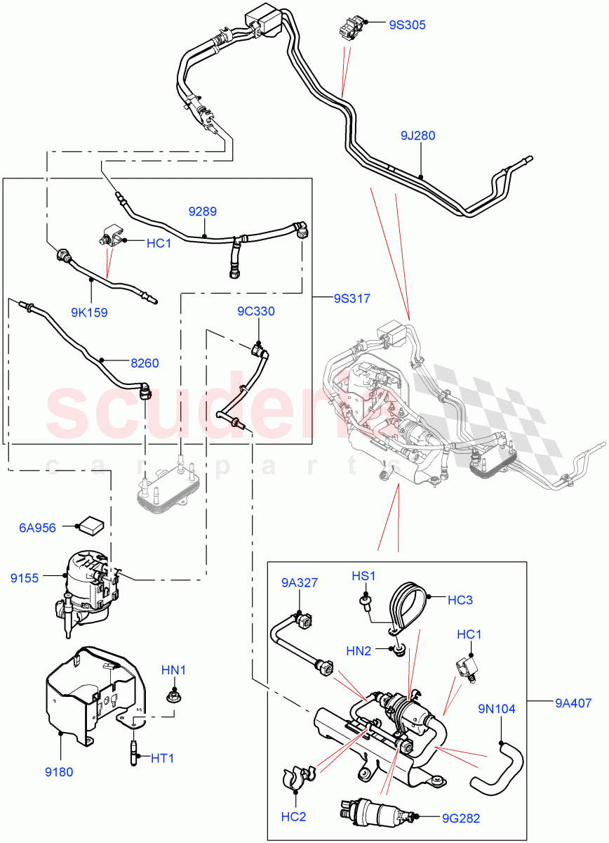 Fuel Filter(2.0L AJ20D4 Diesel Mid PTA,Halewood (UK),Fuel Tank-Diesel With Filters,2.0L AJ20D4 Diesel LF PTA,2.0L AJ20D4 Diesel High PTA) of Land Rover Land Rover Discovery Sport (2015+) [2.0 Turbo Diesel]