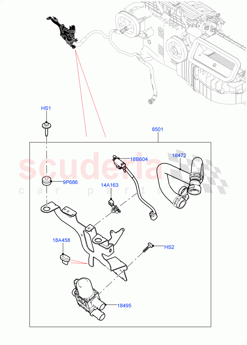 Auxiliary Circulation Coolant Pump(2.0L AJ200P Hi PHEV,Pre-Condition w/oFuel Operated Heat)((V)FROMKA000001) of Land Rover Land Rover Range Rover Sport (2014+) [5.0 OHC SGDI SC V8 Petrol]