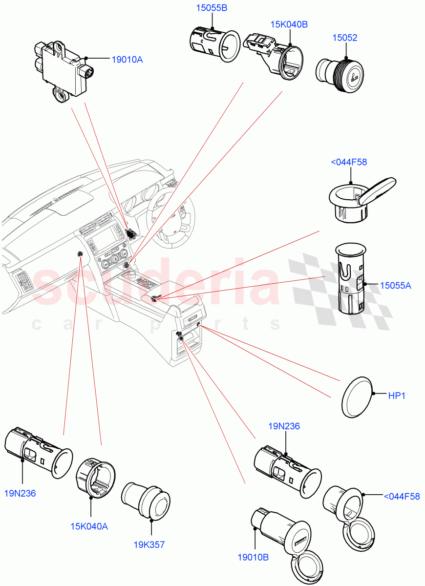 Instrument Panel Related Parts (Solihull Plant Build) ((V) FROMHA000001) of Land Rover Land Rover Discovery 5 (2017+) [2.0 Turbo Petrol AJ200P]