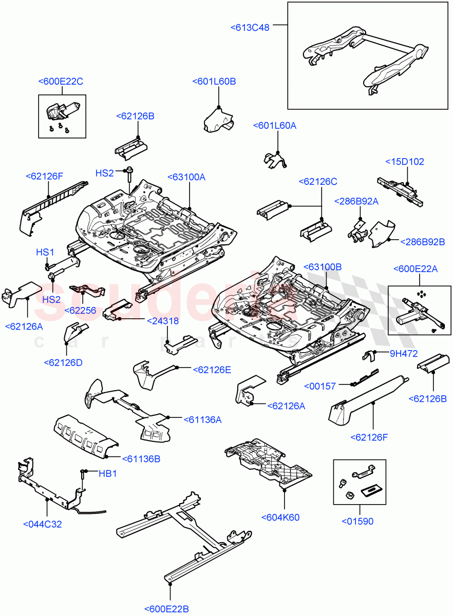 Front Seat Base((V)FROMJA000001) of Land Rover Land Rover Range Rover (2012-2021) [4.4 DOHC Diesel V8 DITC]