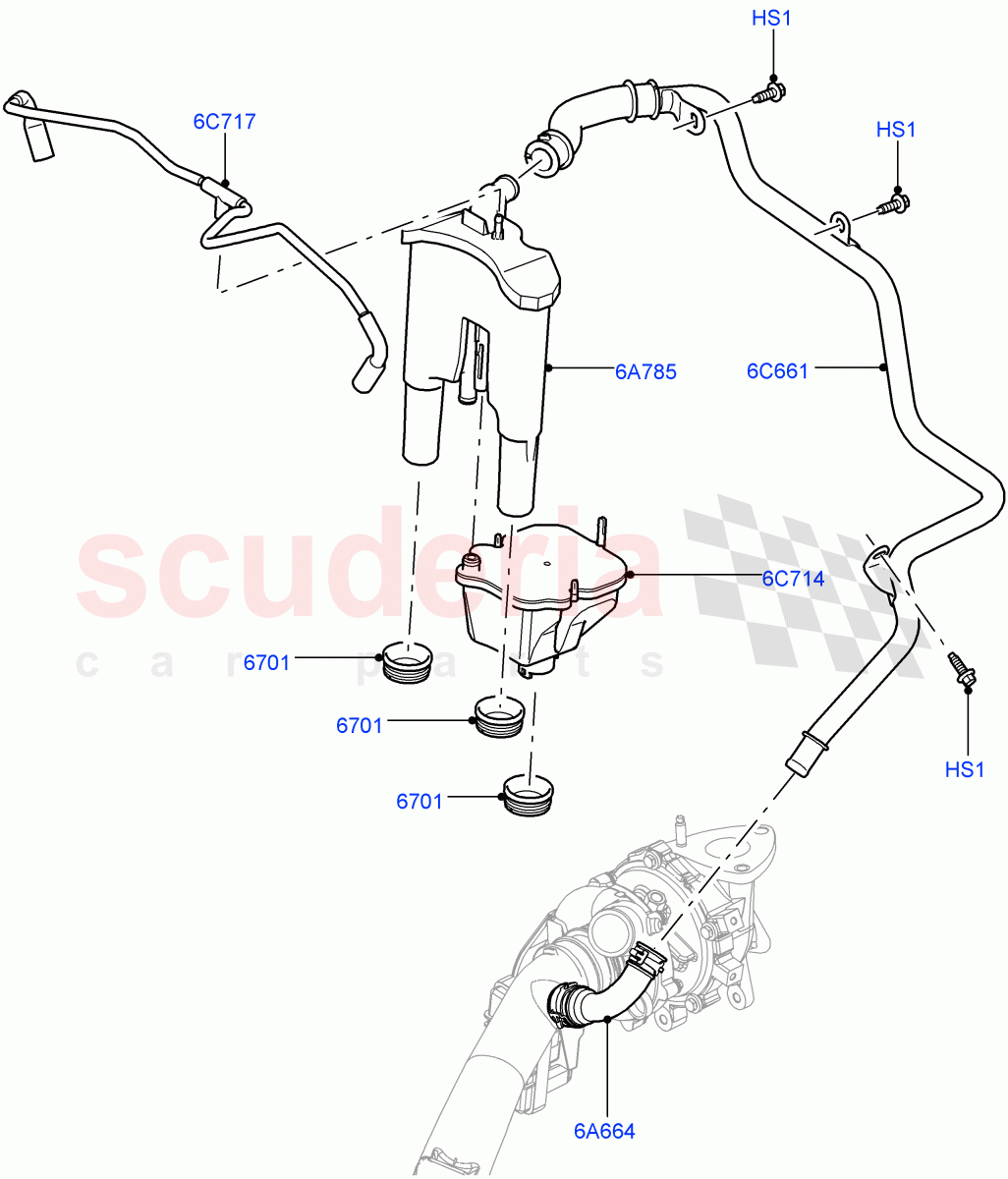 Emission Control - Crankcase(Engine Ventilation)(3.0 V6 Diesel)((V)FROMAA000001) of Land Rover Land Rover Discovery 4 (2010-2016) [3.0 Diesel 24V DOHC TC]