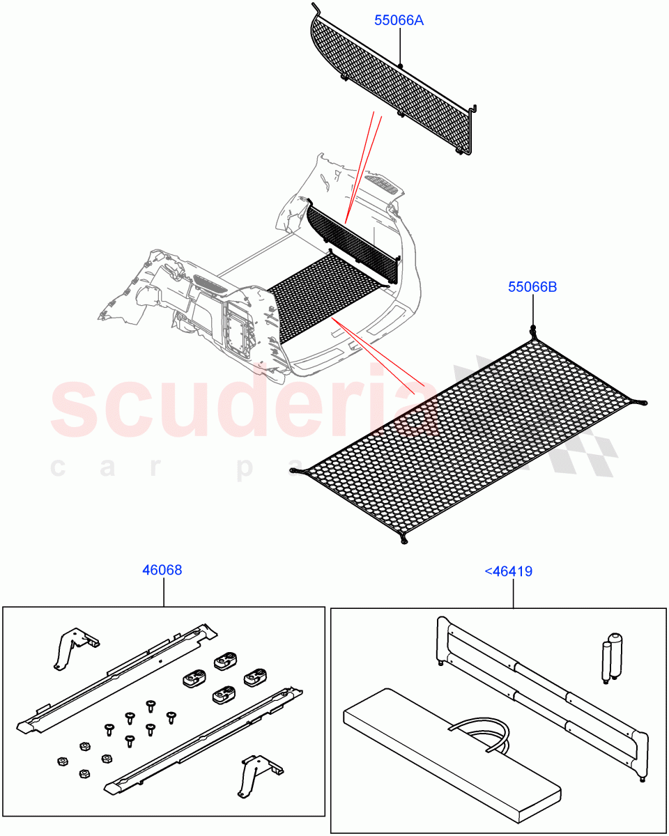 Load Retention Systems of Land Rover Land Rover Range Rover Velar (2017+) [3.0 I6 Turbo Petrol AJ20P6]