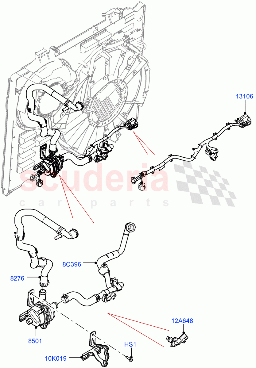 Water Pump(Auxiliary Unit, Nitra Plant Build)(3.0L AJ20D6 Diesel High)((V)FROMM2000001) of Land Rover Land Rover Defender (2020+) [3.0 I6 Turbo Diesel AJ20D6]