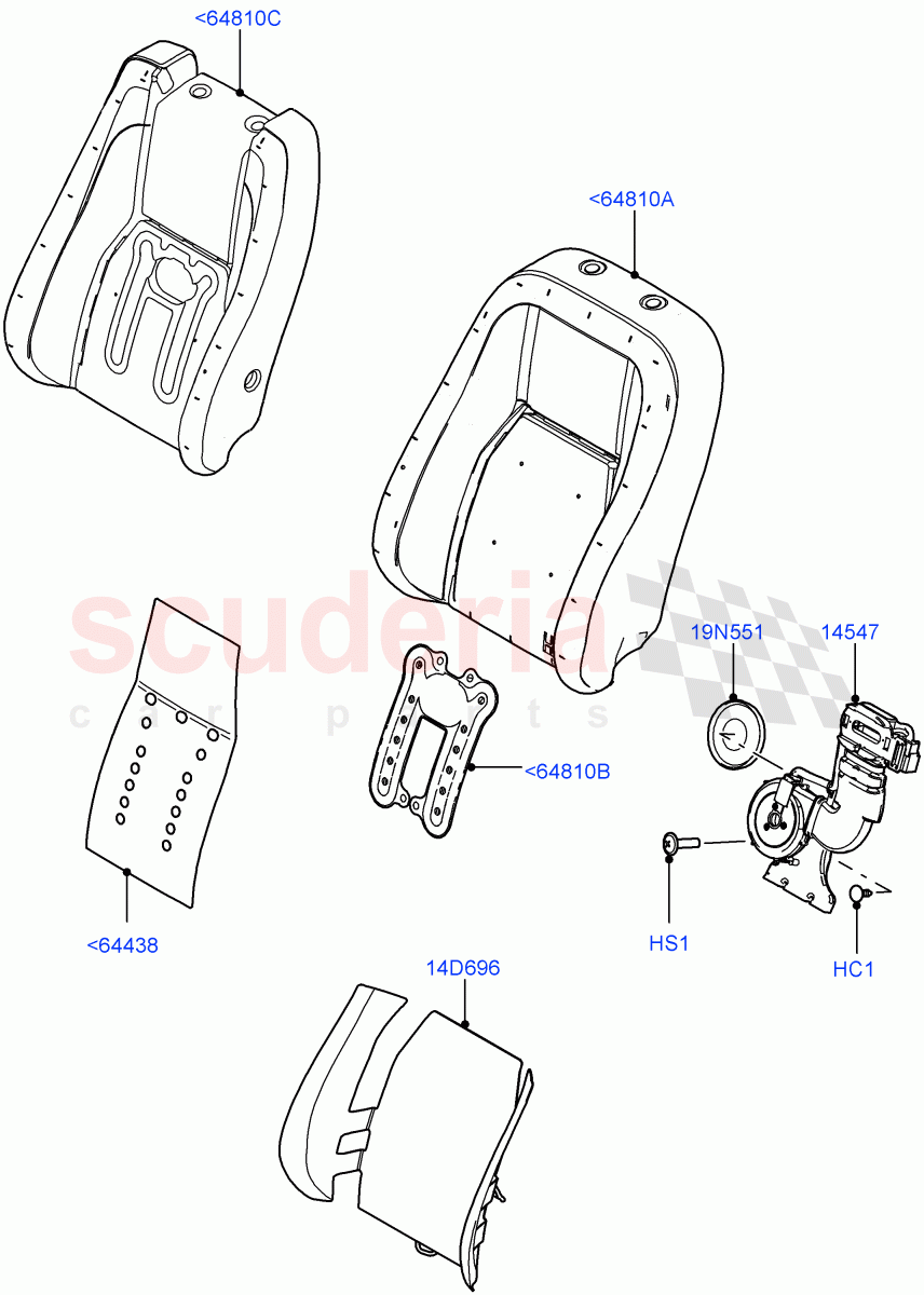 Front Seat Pads/Valances & Heating (Seat Back) ((V) FROMAA000001) of Land Rover Land Rover Range Rover (2010-2012) [5.0 OHC SGDI NA V8 Petrol]