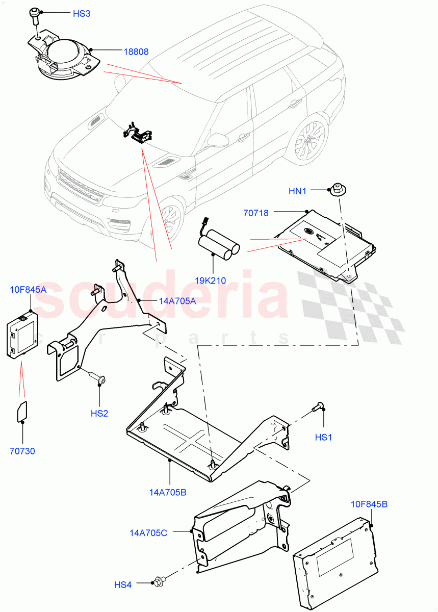 Telematics(Telematics Control Unit)((V)TOGA999999) of Land Rover Land Rover Range Rover Sport (2014+) [3.0 Diesel 24V DOHC TC]