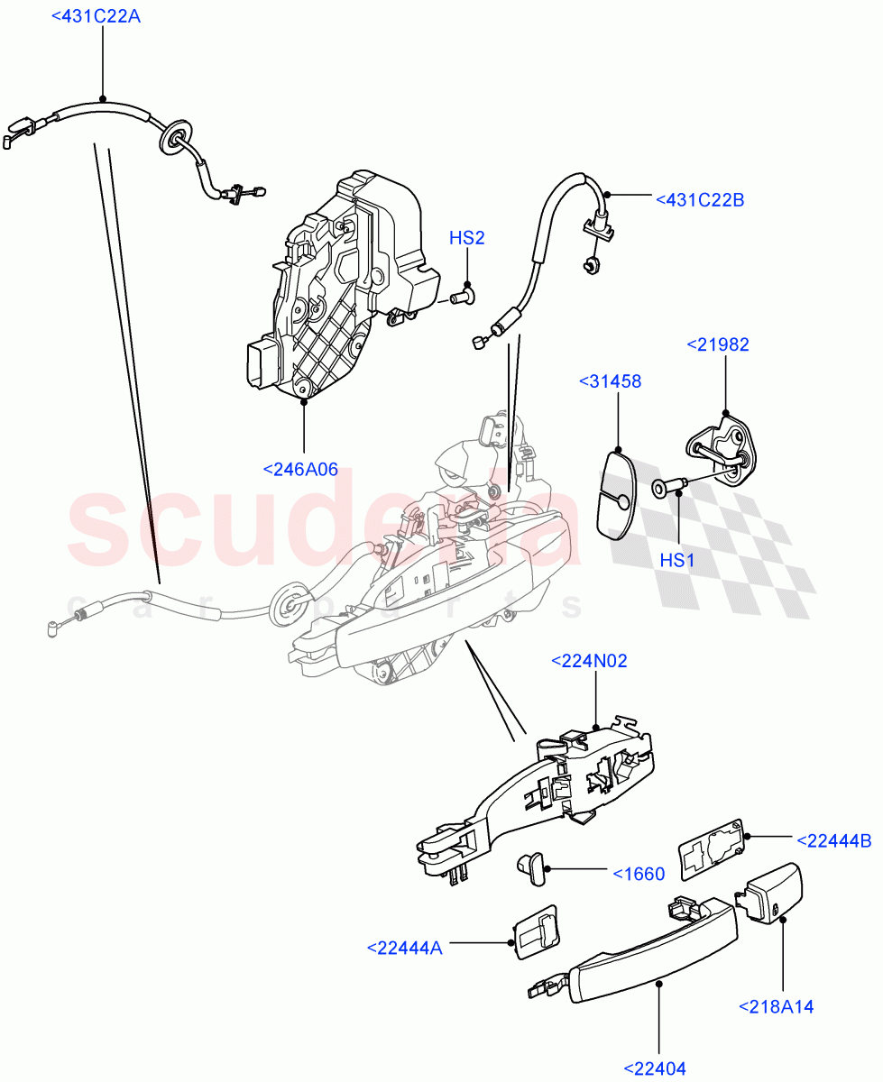 Rear Door Lock Controls((V)FROMAA000001) of Land Rover Land Rover Range Rover Sport (2010-2013) [3.6 V8 32V DOHC EFI Diesel]